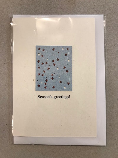 Letterpress Stars Card